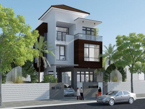 sơn nhà mặt tiền đẹp